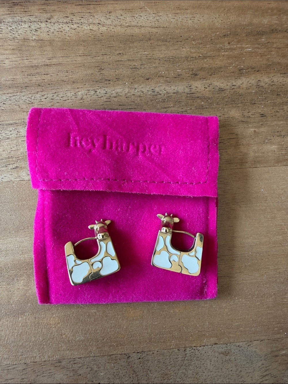 Hey Harper Waterproof Cow Hoop Earrings